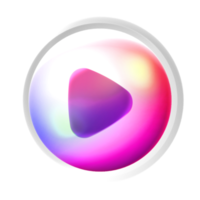 Play game or start symbol colorful game button png