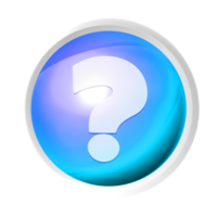 Question mark symbol colorful game button png