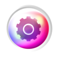 Setting or tool symbol colorful game button png