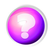 Question mark symbol colorful game button png