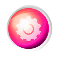 configuração ou ferramenta símbolo colorida jogos botão png