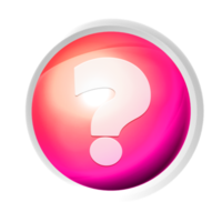 Question mark symbol colorful game button png