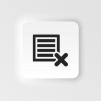 Delete, ecommerce, box neumorphic style vector icon. Simple element illustration from UI concept. Delete, ecommerce, box neumorphic style vector icon. Finance concept vector illustration. .
