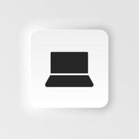 Computer icon - Vector. Simple element illustration from UI concept. Computer icon neumorphic style vector icon .