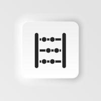 Abacus, counting icon - Vector. Simple element illustration from UI concept. Abacus, counting icon neumorphic style vector icon .