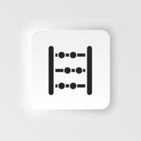 Abacus, counting icon - Vector. Simple element illustration from UI concept. Abacus, counting icon neumorphic style vector icon .