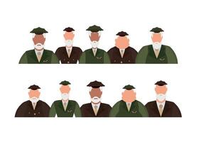 Veteran army soldier uniform character set. Symbol for Veteran Day illustration vector