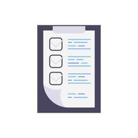 Clipboard with check list flat vector icon with long shadow. To-do list, survey, exam concepts. Vector illustration.