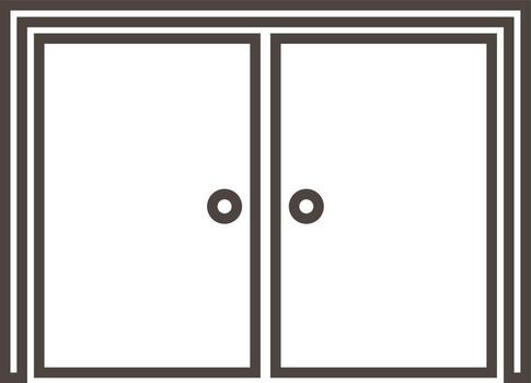 Door, icon in trendy outline style isolated on white background. Door symbol for your web site design, logo, app, UI. Vector illustration, EPS10. - Vector on white background