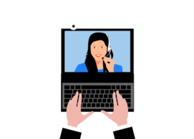 Online meeting and communication png