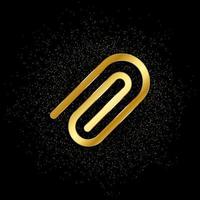 office supplies gold icon. Vector illustration of golden particle background. isolated vector sign symbol - Education icon black background .