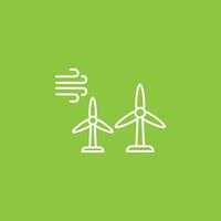 Wind, energy, eco icon - Vector. Simple element illustration from UI concept. Wind, energy, eco icon - Vector. Infographic concept vector illustration. on white background