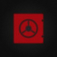 Deposit, money, safe vector Light red color retro style vector icon on white background