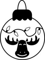 árbol pelota línea icono. Navidad decoración vector ilustración aislado en blanco. árbol globo contorno estilo diseño, diseñado para web y aplicación vector ilustración