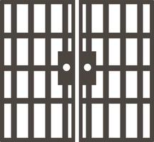 Jail, door, icon in trendy outline style isolated on white background. Door symbol for your web site design, logo, app, UI. Vector illustration, EPS10. - Vector on white background