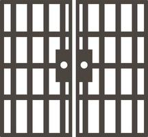 Jail, door, icon in trendy outline style isolated on white background. Door symbol for your web site design, logo, app, UI. Vector illustration, EPS10. - Vector on white background