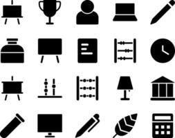 School and Education Icons set. calculator. Vector Illustration Set Of Simple Training Icons. Elements Presentation, Demonstration, University on white background