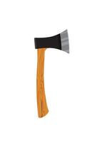 Ax with wooden handle isolated on white background. . vector