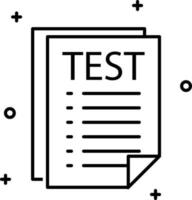 Test vector icon on transparent background. Outline Test vector icon.