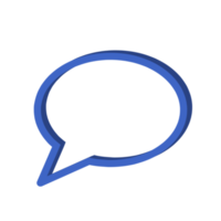 Blue bubble chat with transparent space png