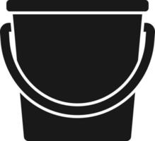 Bucket icon isolated sign symbol and flat style for app, web and digital design. Vector illustration. Bucket, ice bucket, pail, water bucket, water container icon.