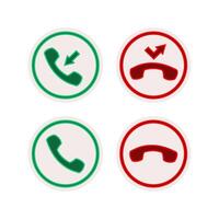 Hang Up and Answer Call Icon. Vector Design Illustration with white Background