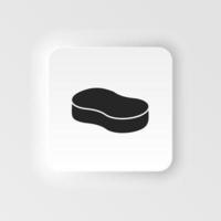 Cleaning sponge icon line. Isolated symbol on cleaning topic with washing sponge, cleanser and soap meaning cleaning sponge icon neumorphic style neumorphic style vector icon illustration.