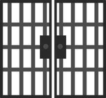 Jail, door, icon in trendy flat style isolated on white background. Door symbol for your web site design, logo, app, UI. Vector illustration, EPS10. - Vector on white background