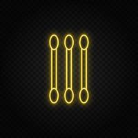 Connected gears and vector icons for logistic, service, shipping, distribution, transport, market, communicate concepts. Cotton buds gear blue icon set on dark background