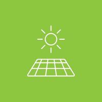 Solar, sun, charger icon - Vector. Simple element illustration from UI concept. Solar, sun, charger icon - Vector. Infographic concept vector illustration. on white background