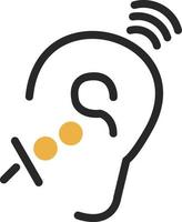 diseño de icono de vector de sistemas de escucha asistida