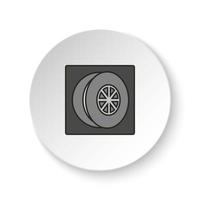 Round button for web icon, Safe, bank, door, icon. Button banner round, badge interface for application illustration on white background vector