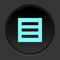 Round button icon, Eye, pyramid. Button banner round, badge interface for application illustration on dark background vector