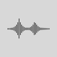 Sound wave abstract background in monochrome color. vector