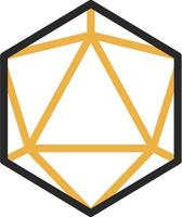 Dice D20 Vector Icon Design