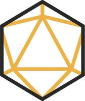 diseño de icono de vector de dados d20