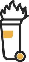 Dumpster Fire Vector Icon Design