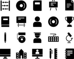 School and Education Icons set. jotter, notebook. Vector Illustration Set Of Simple Training Icons. Elements Presentation, Demonstration, University on white background