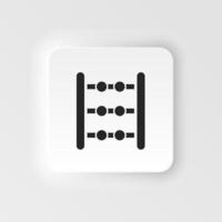 Abacus, counting icon - Vector. Simple element illustration from UI concept. Abacus, counting icon neumorphic style vector icon .