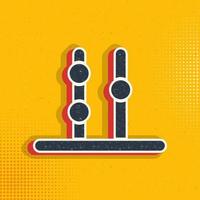 abacus, counting pop art, retro icon. Vector illustration of pop art style on retro background