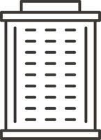 Building, hotel, outline, icon - Building vector icon on white background