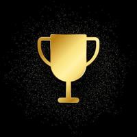 award, reward gold icon. Vector illustration of golden particle background. isolated vector sign symbol - Education icon black background .