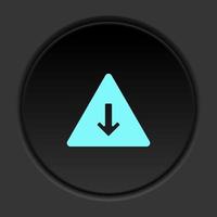 Round button icon, Arrow, grow, pyramid. Button banner round, badge interface for application illustration on dark background vector