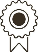 Line vector icon certificate, guarantee, license. Outline vector icon on white background