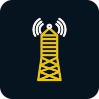 Broadcast Tower Vector Icon Design