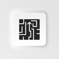 Maze, puzzle, strategy neumorphic style vector icon. Simple element illustration from UI concept. Maze, puzzle, strategy neumorphic style vector icon. Finance concept vector illustration. .