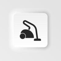 vacuum cleaner Icon neumorphic style neumorphic style vector icon, Vacuum icon .