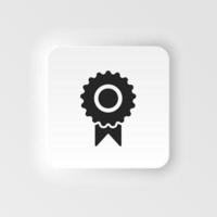 Certificate, guarantee, license neumorphic style vector icon. Simple element illustration from UI concept. Certificate, guarantee, license neumorphic style vector icon