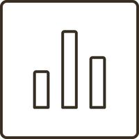 Line vector icon analytics, graph. Outline vector icon on white background