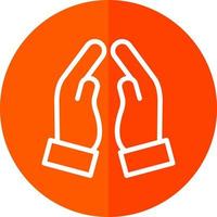 Praying Hands Vector Icon Design